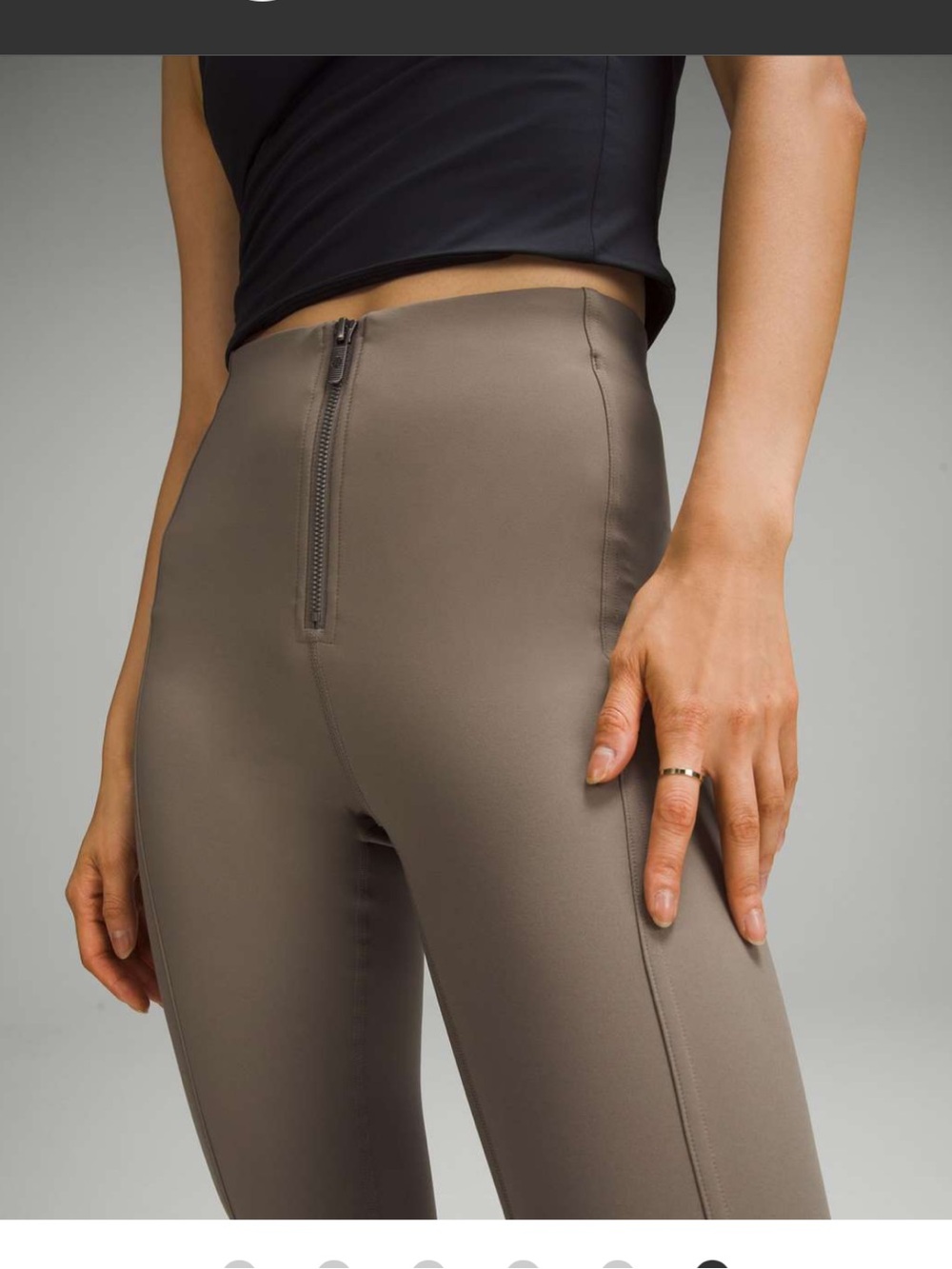 NWT Lululemon Pull-On Zip-Front High-Rise Pant Nomad